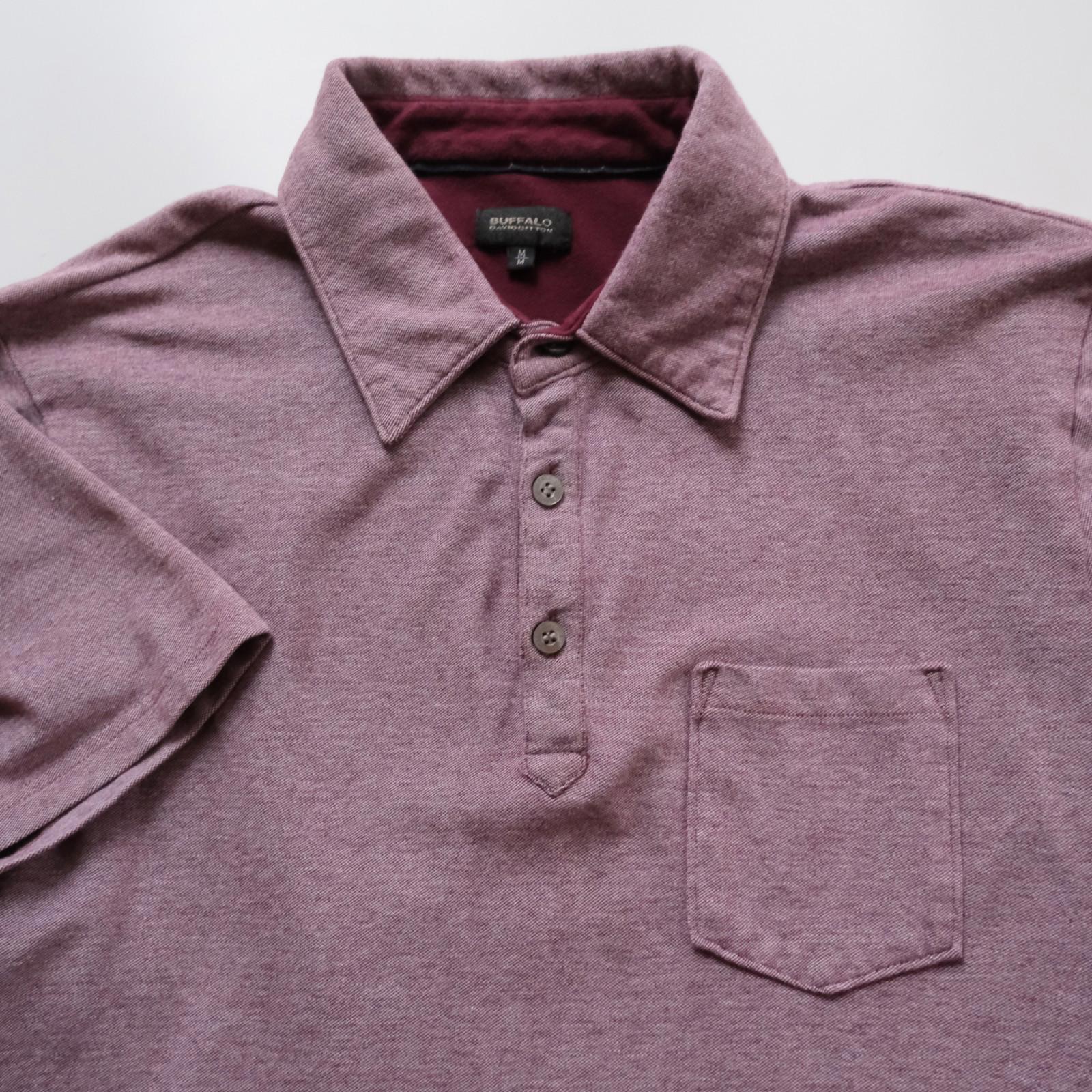 Buffalo David Bitton Mens Maroon Polo Shirt Medium